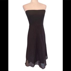 J Crew black strapless dress size S